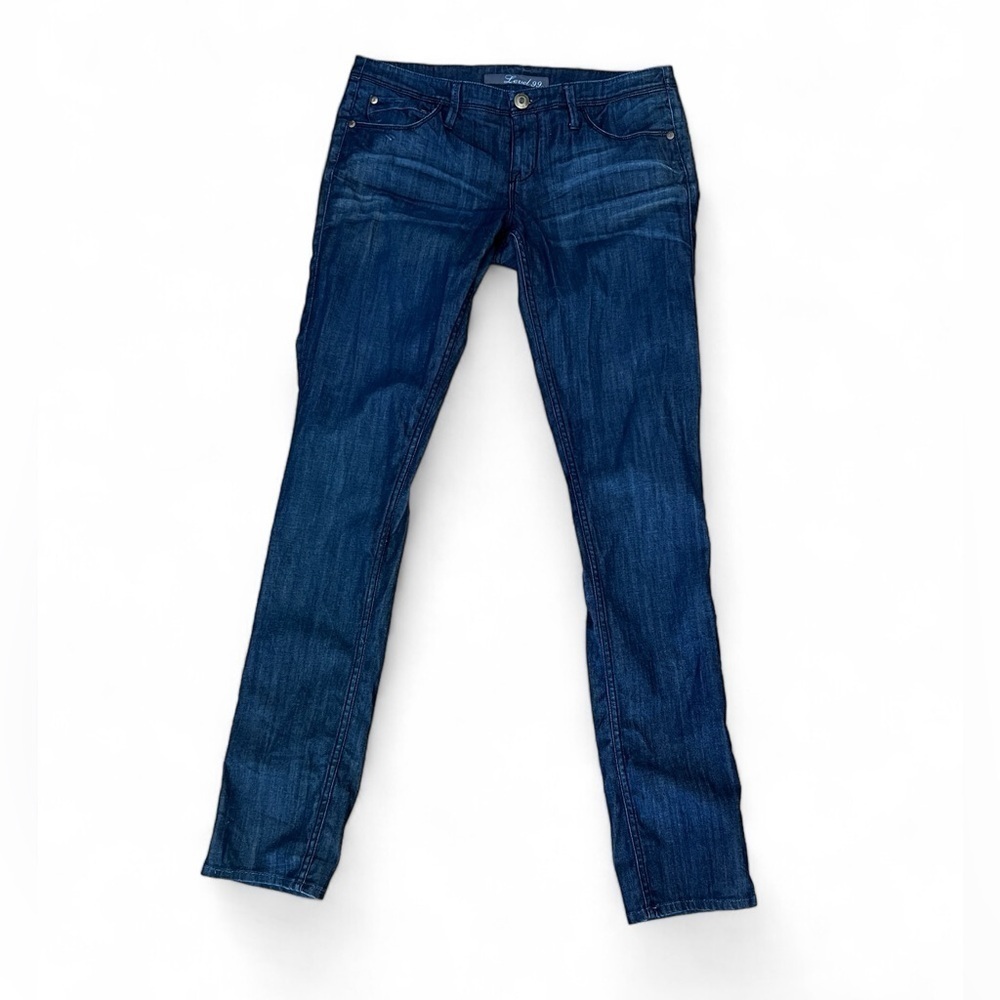 Level 99 Strait Leg blue jeans size 29 Low Rise vintage Y2K Jeans